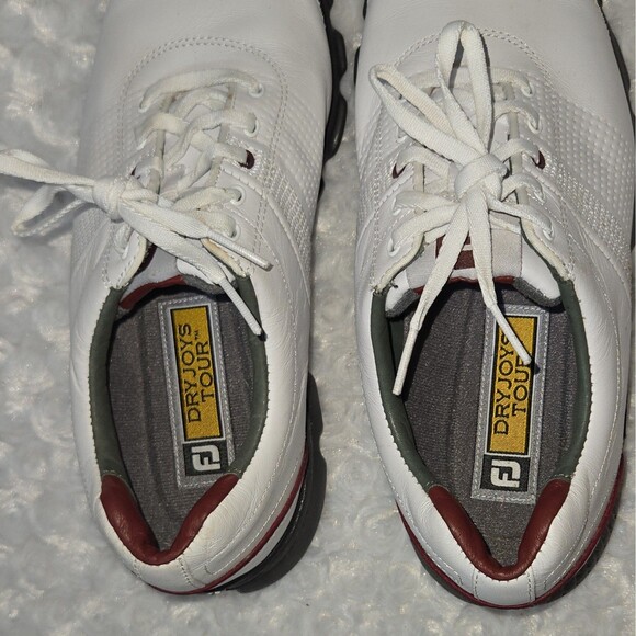 FootJoy DryJoys Tour Men\'s Golf Shoes 8.5 M Leather Lace Up White 53503 main image 5